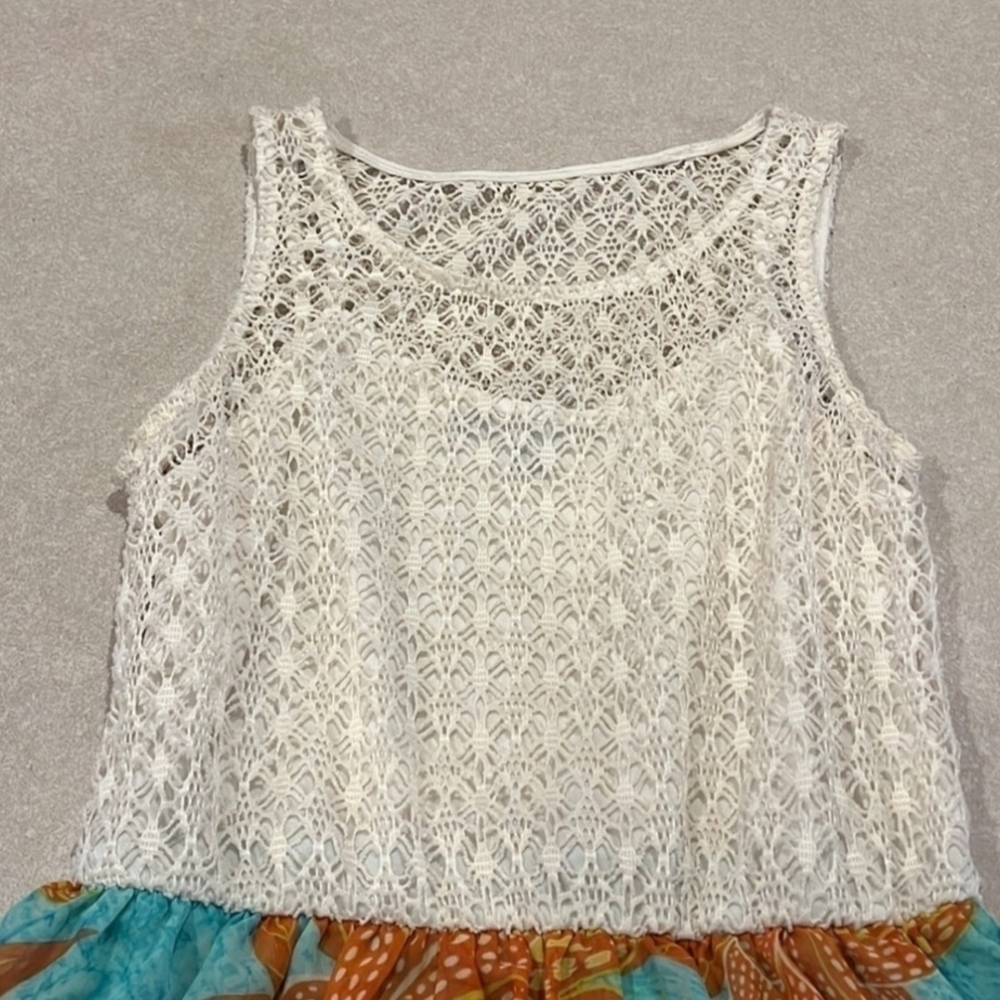 CITY Studio Layered Crochet Dress Small - Picture 3 of 5